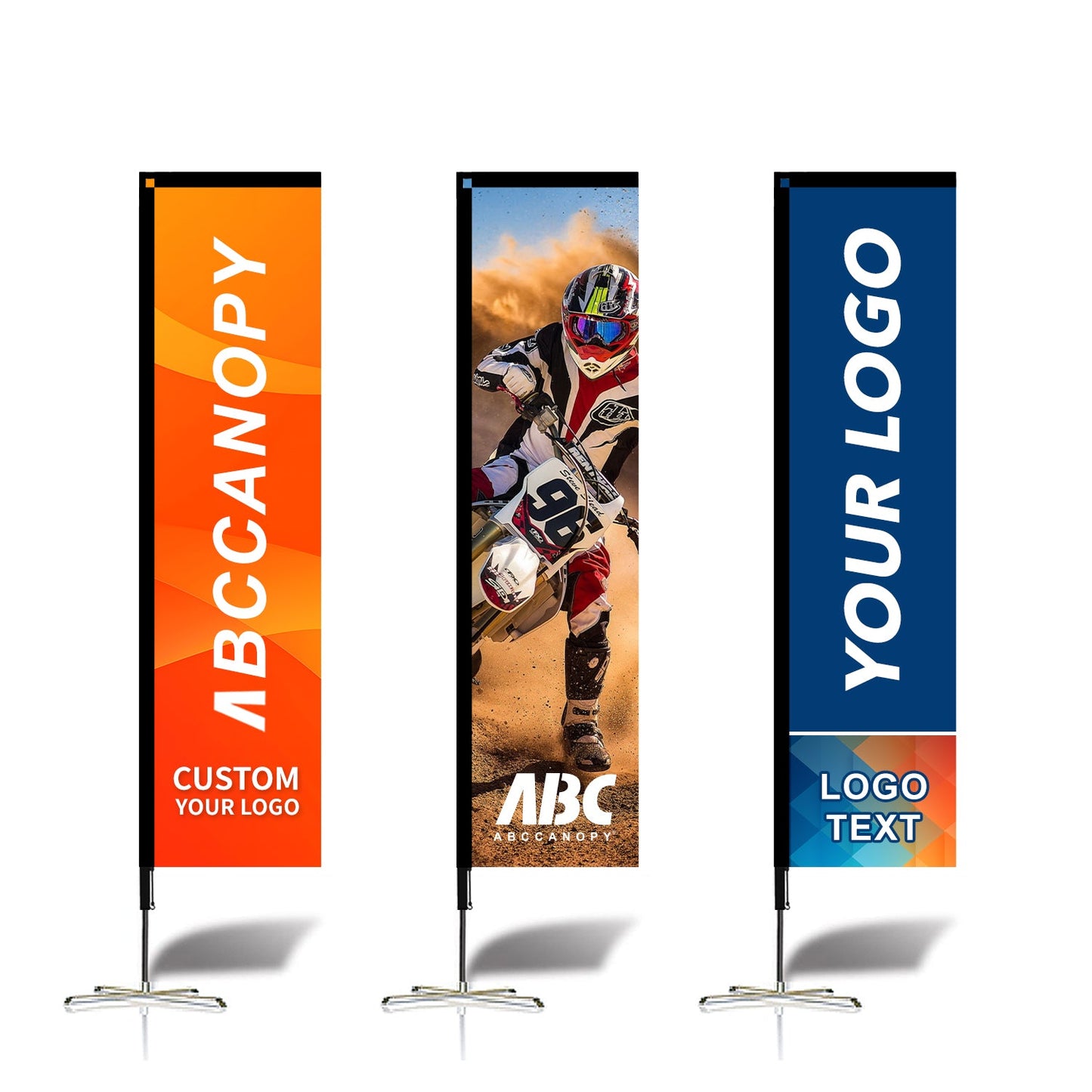 Custom Rectangle Flag 8FT, 10FT, 12FT