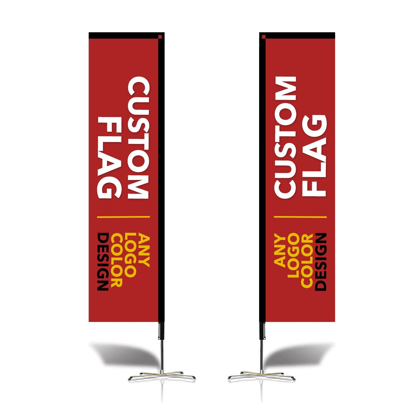 Custom Rectangle Flag 8FT, 10FT, 12FT