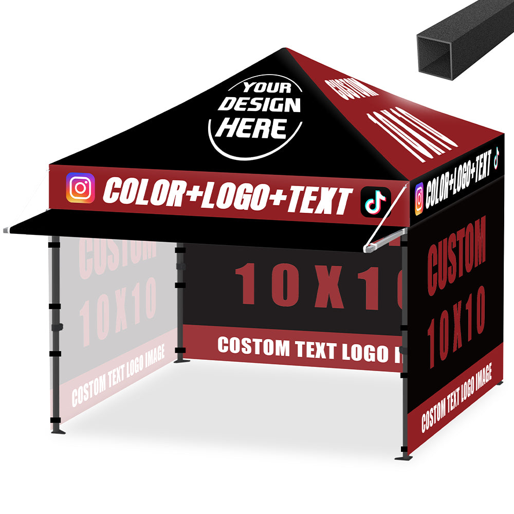 S1 Nova Base™-Lite Custom Canopy with Awning & Sidewalls 10x10