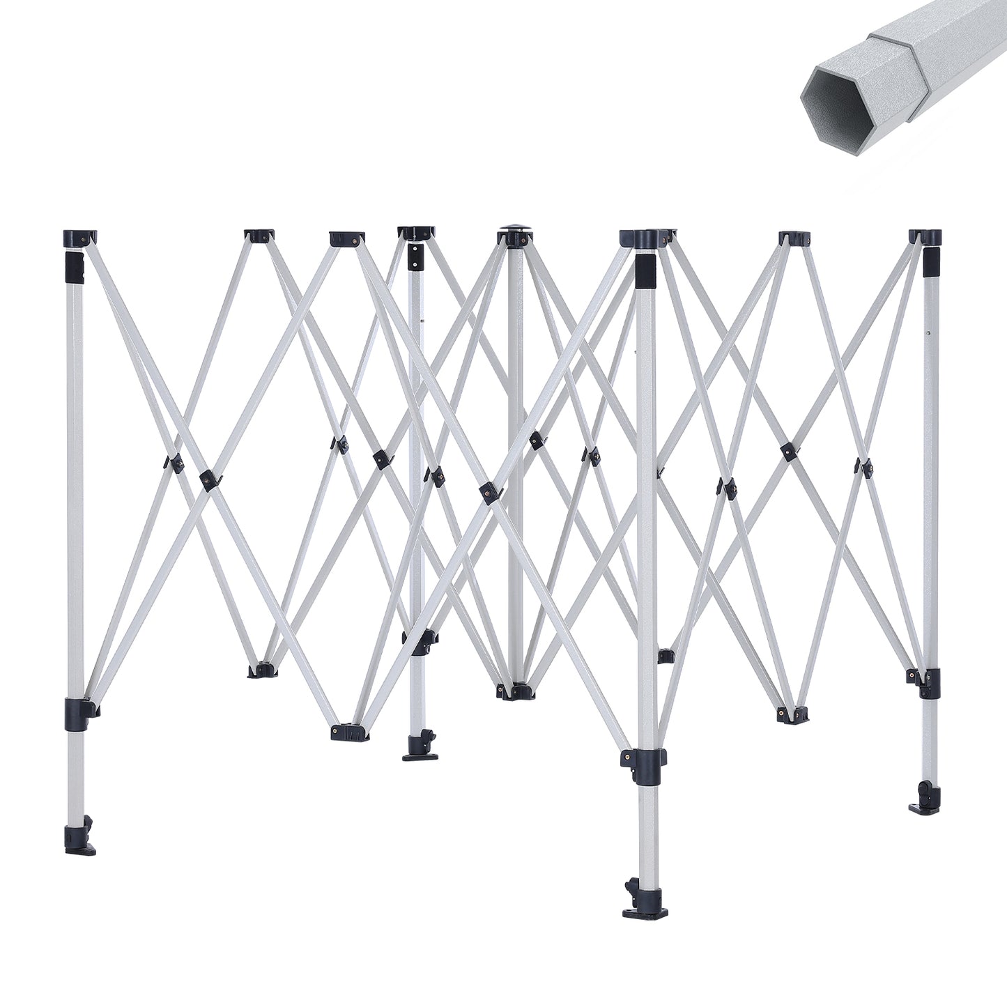 S3 BenchMark Brio™ Shield - Aluminum-Steel Mix Canopy Frame Only 10x10, 10x15, 10x20