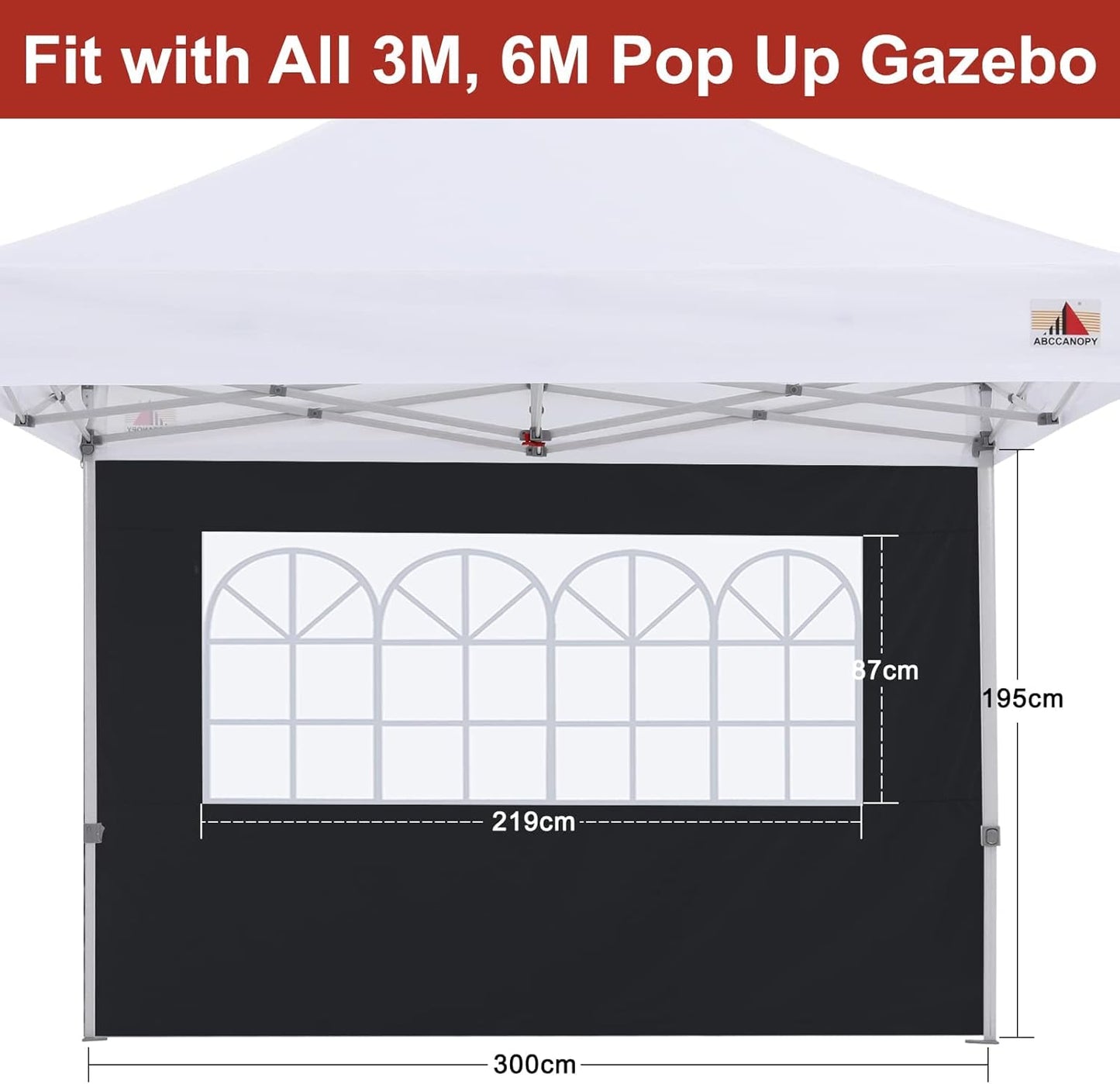 Canopy Sidewalls with Church Window 10x10 (2 Packs)