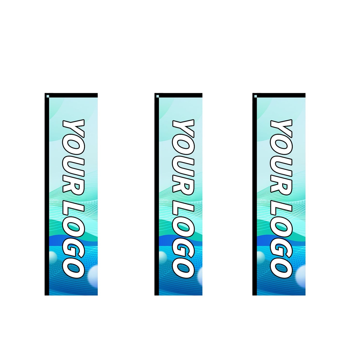 Custom Rectangle Flag 8FT, 10FT, 12FT