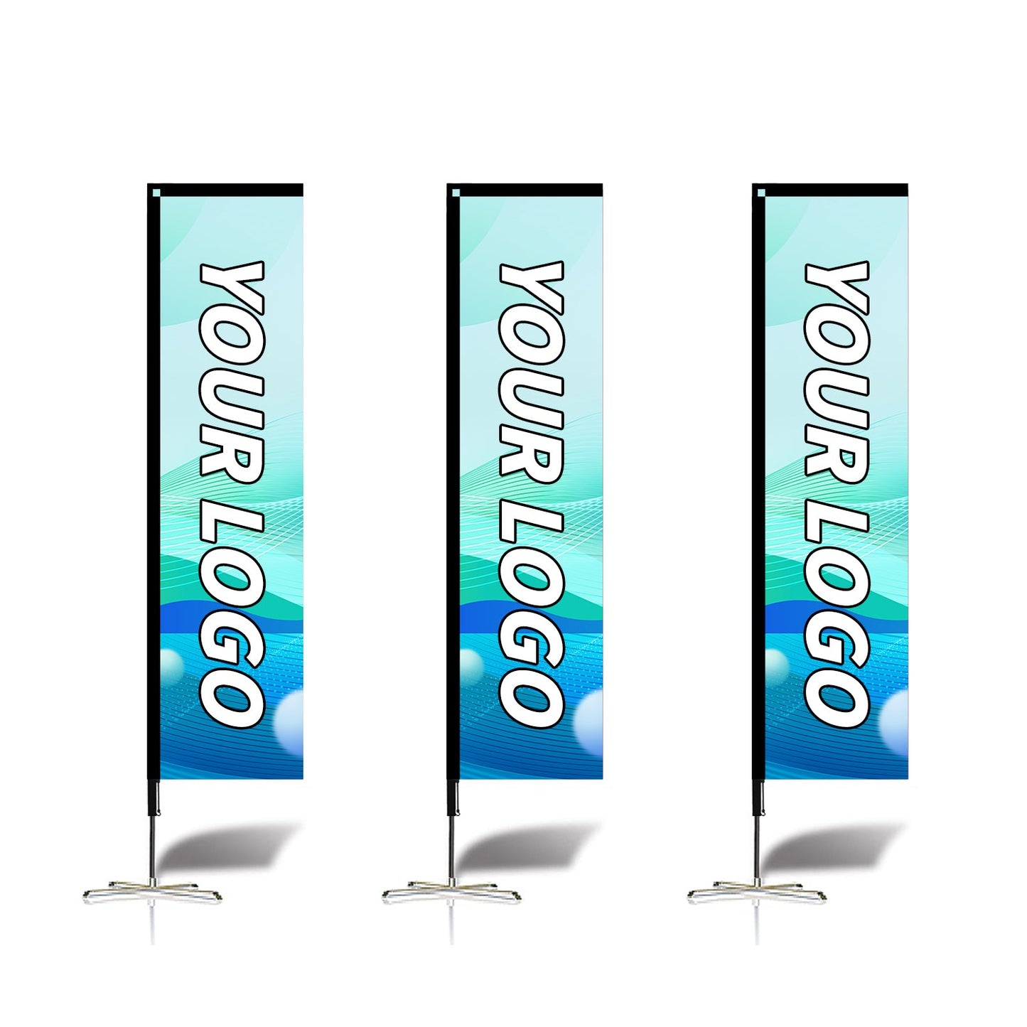 Custom Rectangle Flag 8FT, 10FT, 12FT