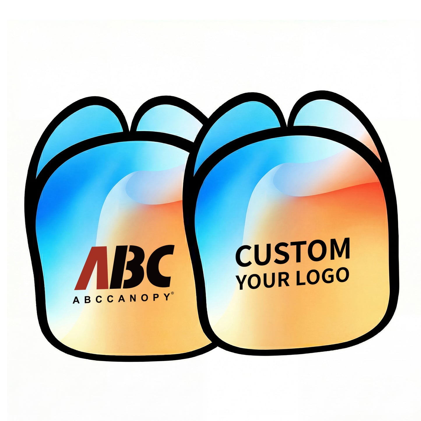 Custom 3 Sides Vertical Sign 2.1 × 3.1 FT